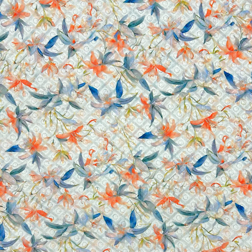 Floral Whisper Digital Embroidered Polycotton Fabric 6 Floral Whisper Digital Embroidered Polycotton Fabric - Image 6
