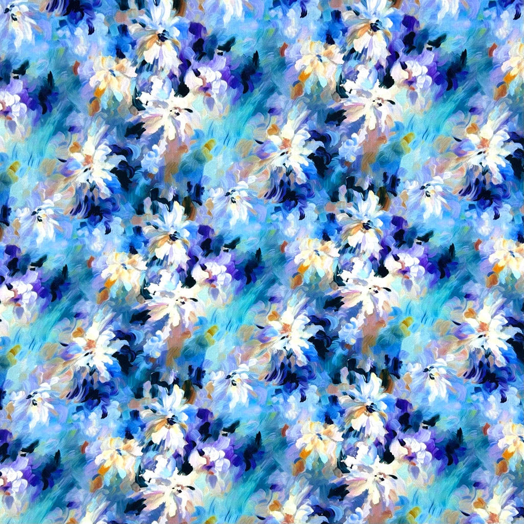 Floral Waves Viscose Poplin Fabric 7 Floral Waves Viscose Poplin Fabric - Image 7