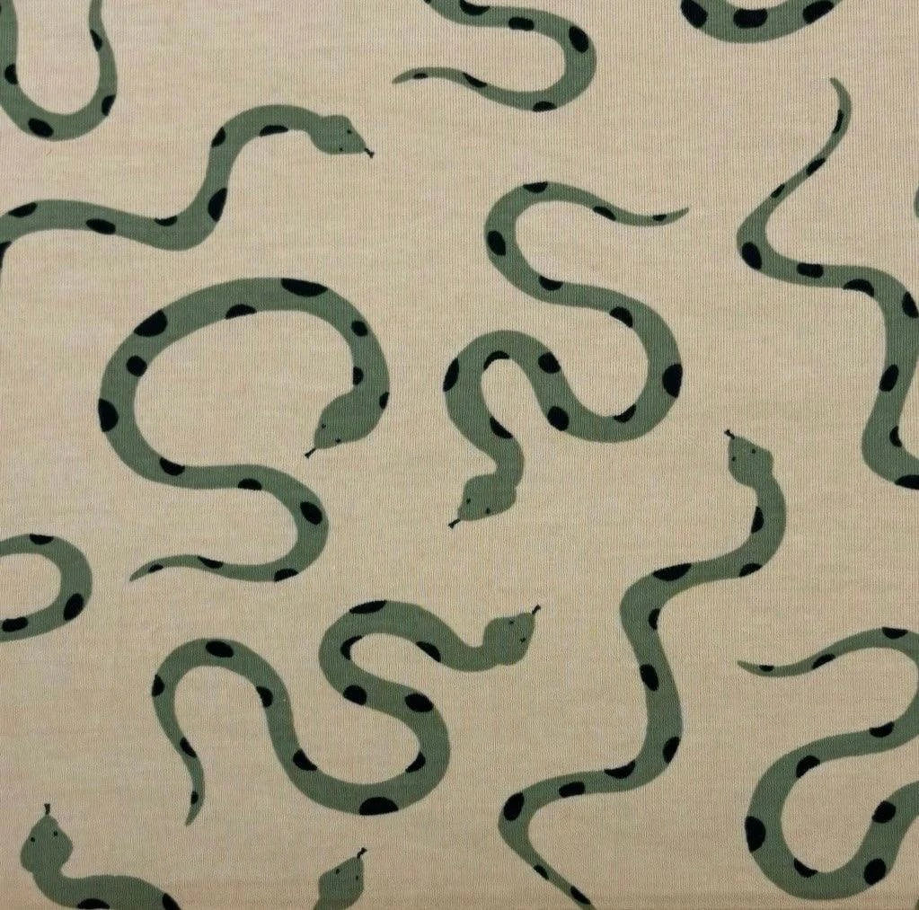 Snakes Cotton Jersey Fabric 5 Snakes Cotton Jersey Fabric - Image 5