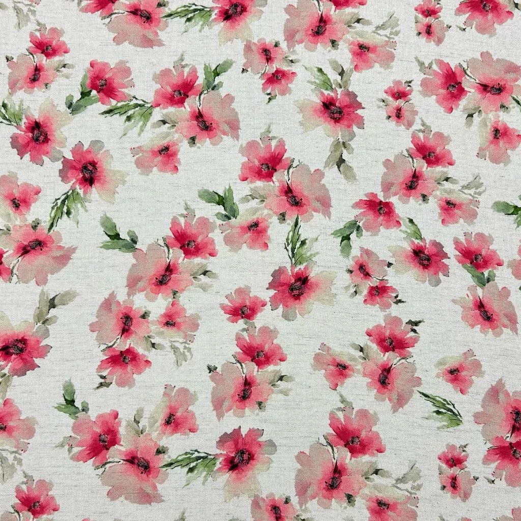 Vintage Blooms Viscose Linen Fabric 5 Vintage Blooms Viscose Linen Fabric - Image 5