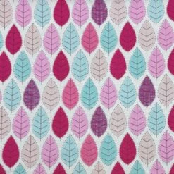 Summer Leaves Rose & Hubble Cotton Poplin Fabric