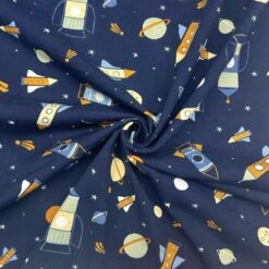 Space Rockets Cotton Jersey Fabric -Ernst Fabric Store 482FDE98 F238 4393 930A 7BB97E080B6C