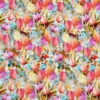 Tulip Garden Viscose Challis Fabric