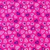 Blue And White Hearts On Pink Anti Pill Polar Fleece Fabric