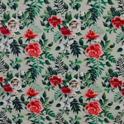 Garden Of Roses Cotton Poplin Fabric