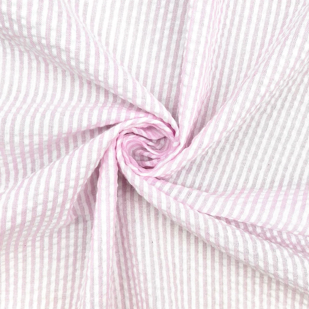 Small Stripes Seersucker Fabric 6 Small Stripes Seersucker Fabric - Image 6