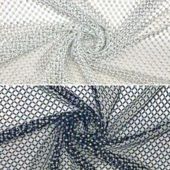 Shiny Rhinestones Mesh Fabric