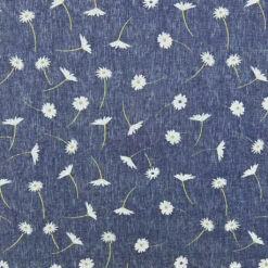 Sunny Floral Chambray Denim Fabric
