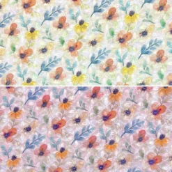 Floral Breeze Digital Embroidered Polycotton Fabric