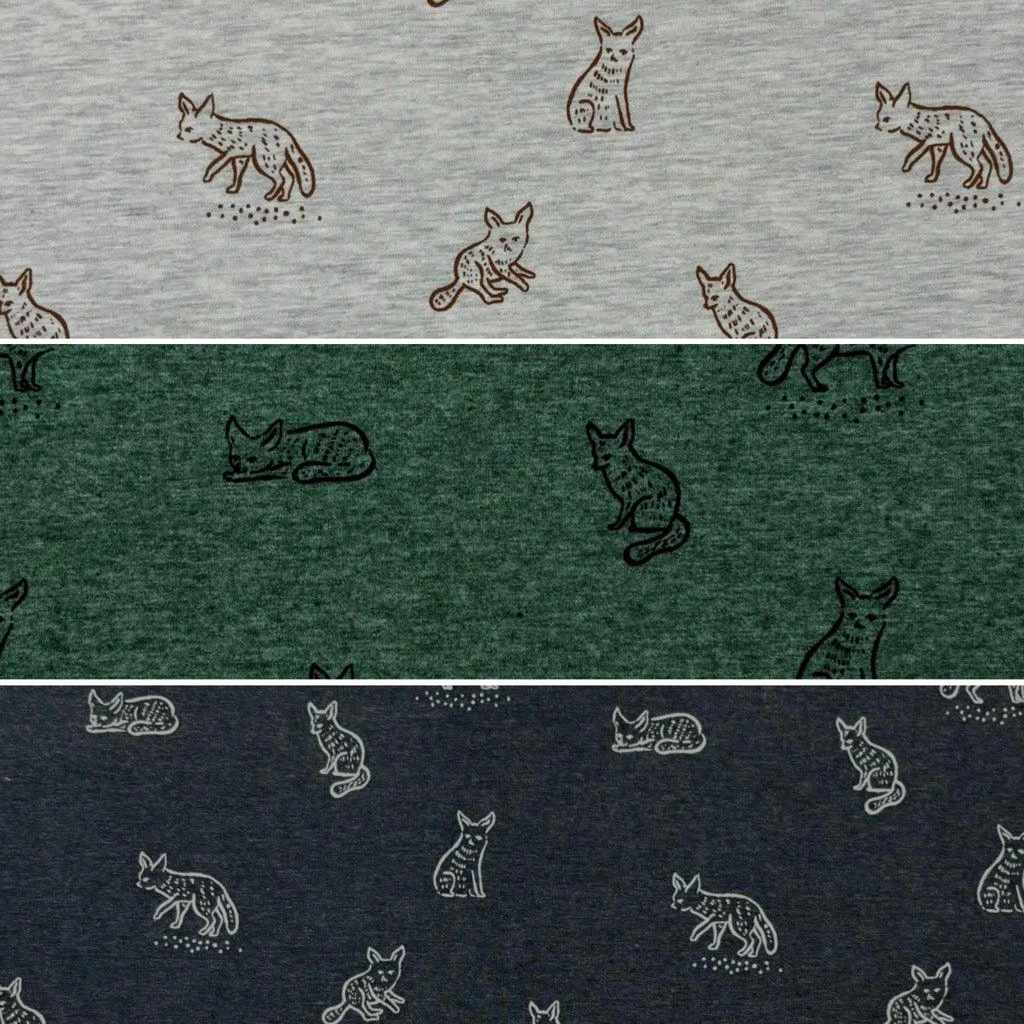 Foxes Melange Cotton Jersey Fabric 1 Foxes Melange Cotton Jersey Fabric