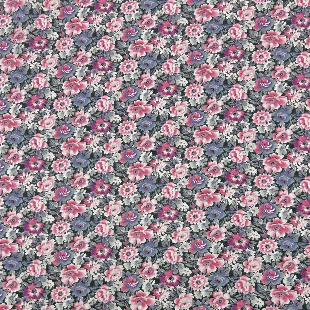 Pink And Purple Floral Crepe Fabric 1 Pink And Purple Floral Crepe Fabric