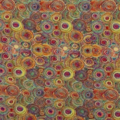 Colourful Circles Bamboo Silkette Fabric