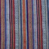 Blue Stripes Tribal Print Recycled Jacquard Fabric