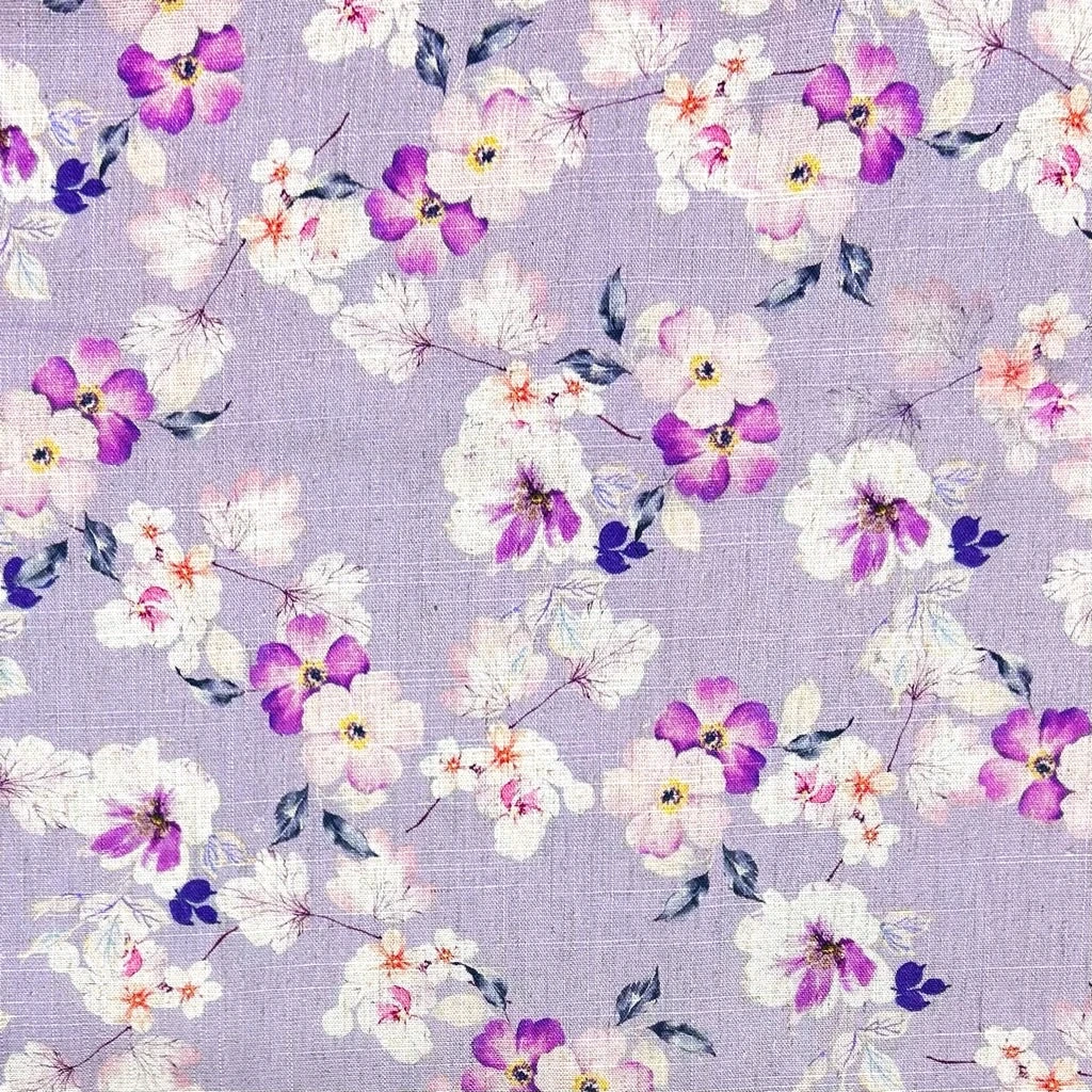 Lilac Blossom Linen Viscose Fabric 3 Lilac Blossom Linen Viscose Fabric - Image 3