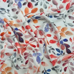 Multicoloured Leaves Viscose Challis Fabric -Ernst Fabric Store 592A4D6F 6940 40C1 9789 061E134B6D6E