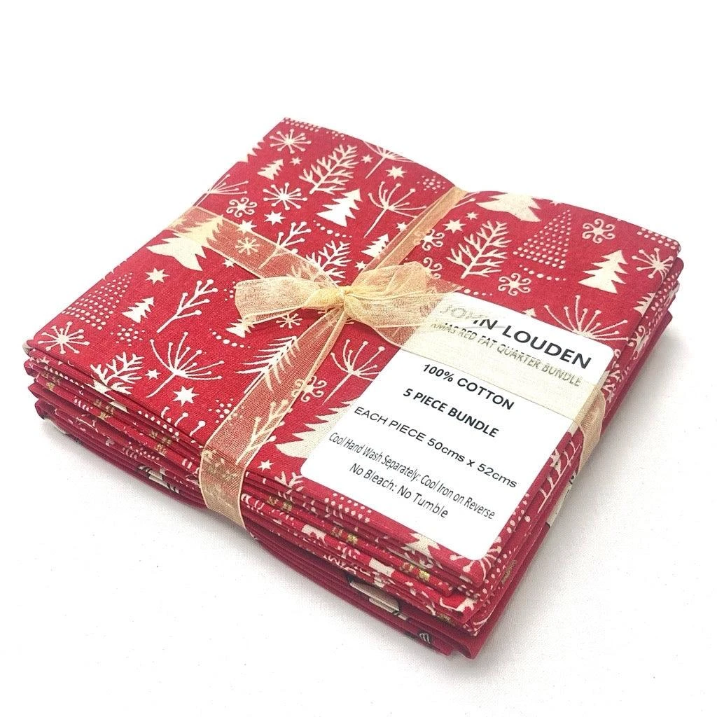 Xmas Red Fat Quarter Christmas Bundle - No.29 1 Xmas Red Fat Quarter Christmas Bundle - No.29