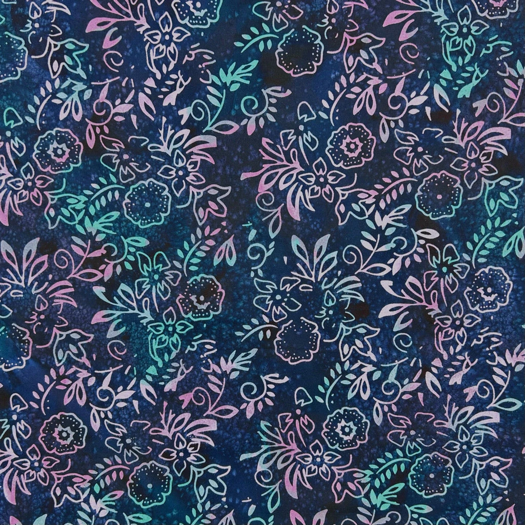 Floral Vines Cotton Batik Fabric 6 Floral Vines Cotton Batik Fabric - Image 6