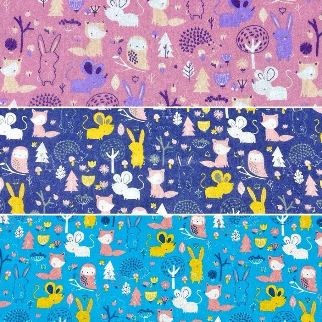 Woodland Cuties Polycotton Fabric 1 Woodland Cuties Polycotton Fabric