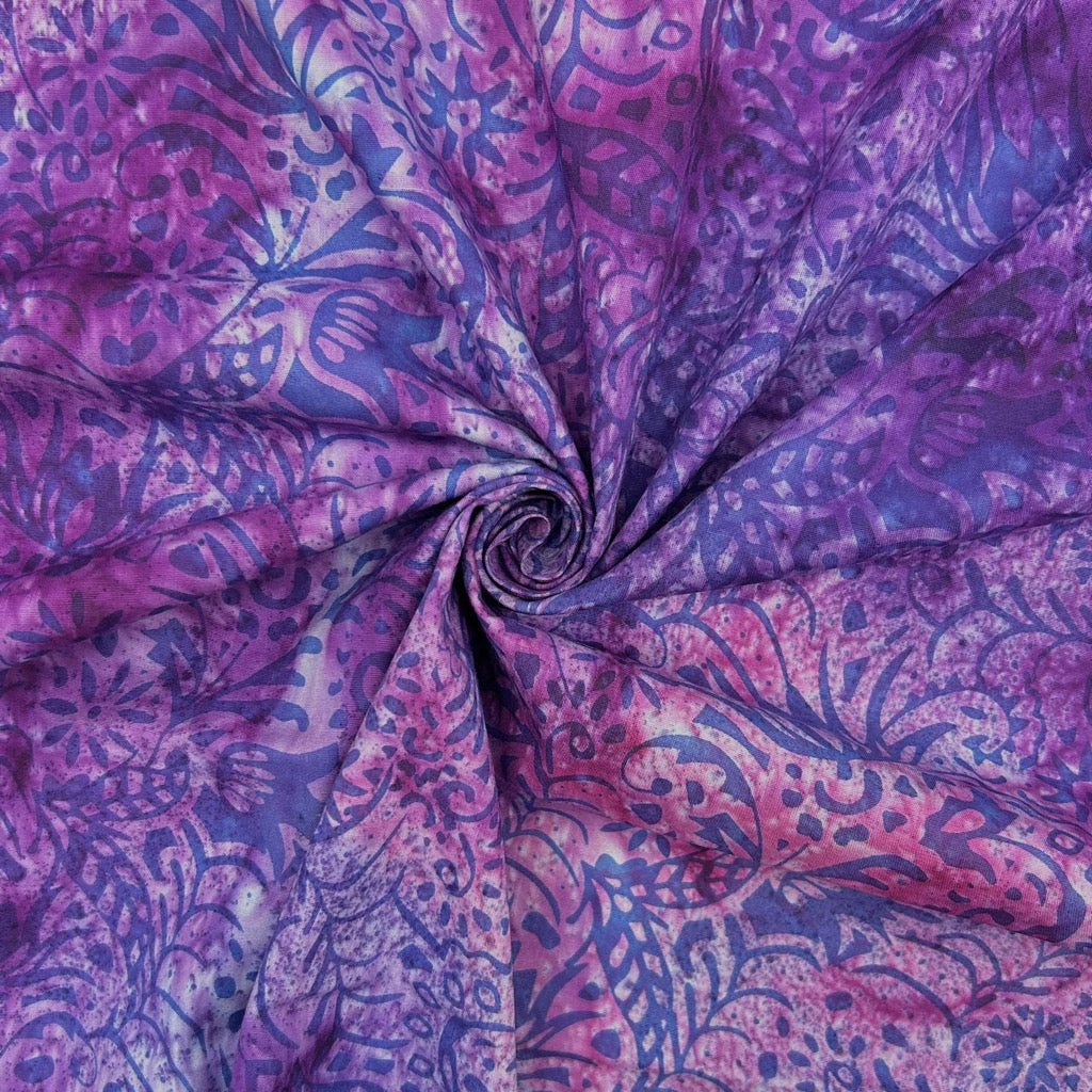 Frosty Flora Cotton Batik Fabric 7 Frosty Flora Cotton Batik Fabric - Image 7