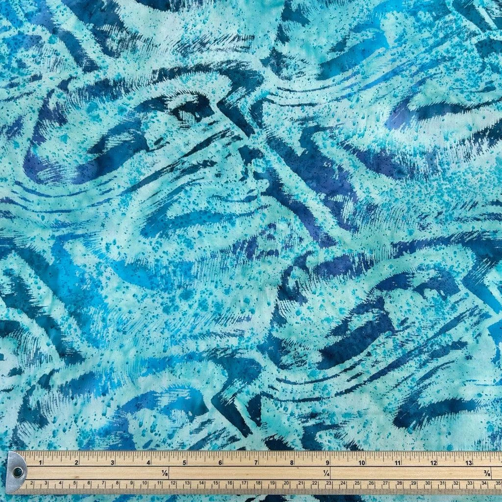 Waves Cotton Batik Fabric 2 Waves Cotton Batik Fabric - Image 2