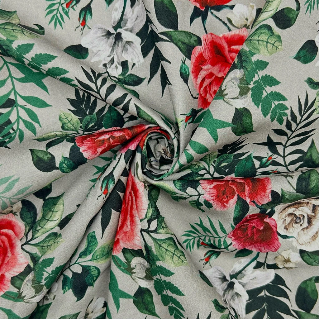 Garden Of Roses Cotton Poplin Fabric 3 Garden Of Roses Cotton Poplin Fabric - Image 3