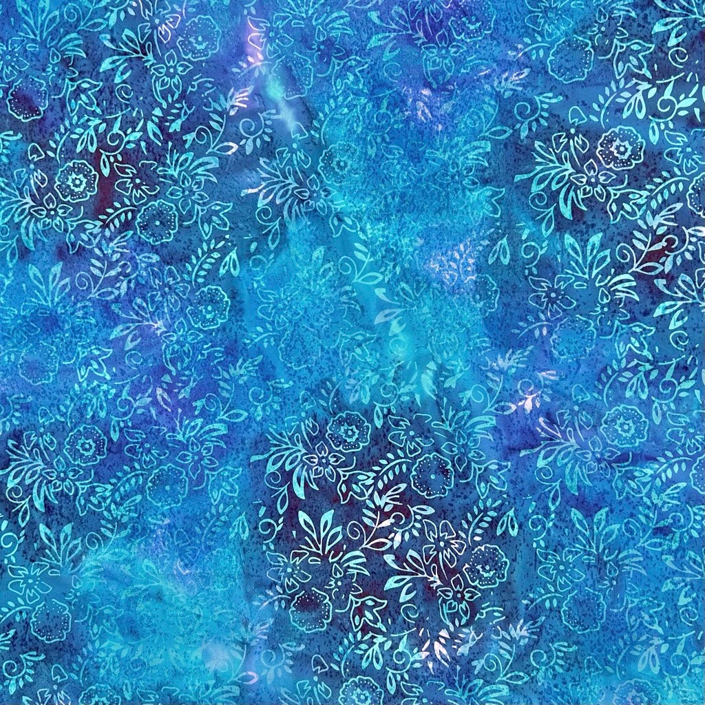 Floral Vines Cotton Batik Fabric 3 Floral Vines Cotton Batik Fabric - Image 3