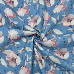 Pink Floral Linen Viscose Fabric -Ernst Fabric Store 6910E769 2047 4B51 B352 8B4193D04E64
