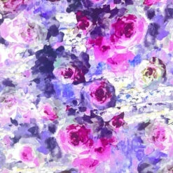 Pastel Petals Linen Blend Fabric