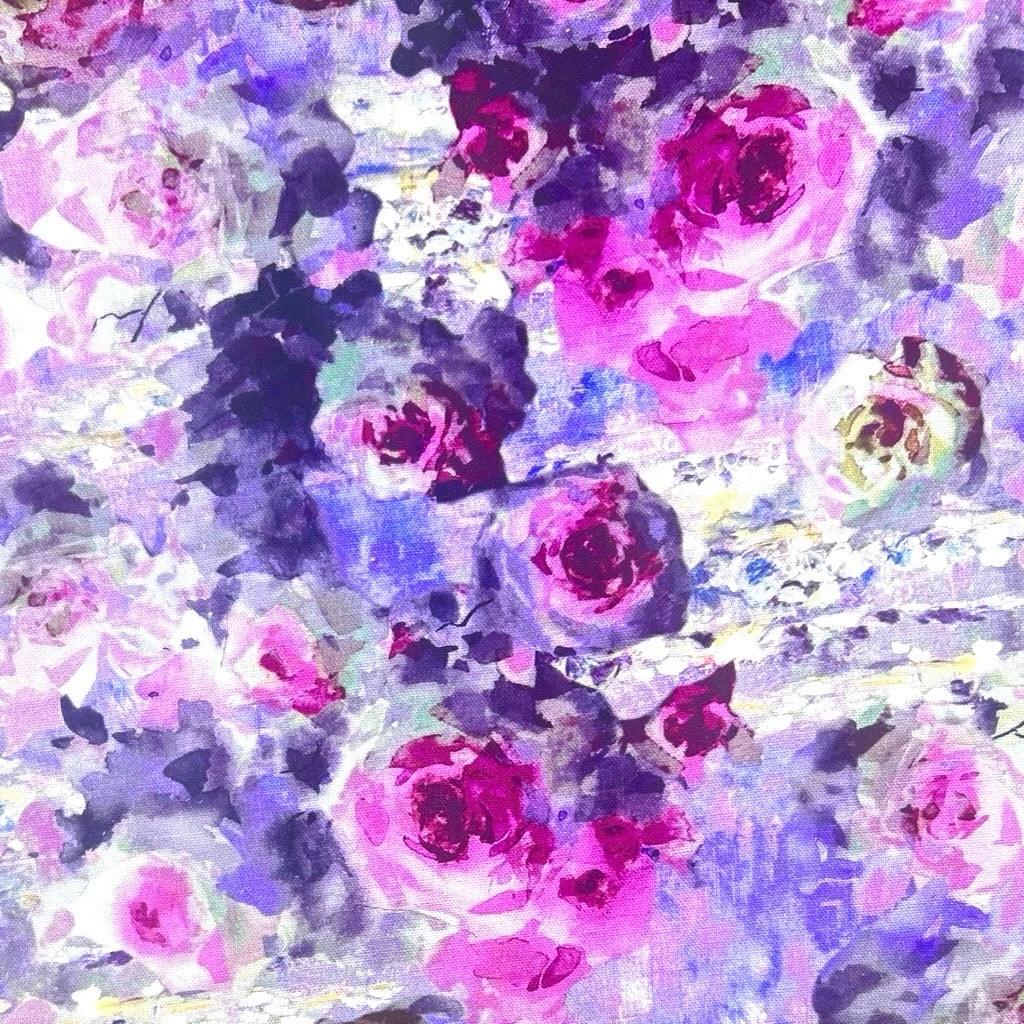 Pastel Petals Linen Blend Fabric 1 Pastel Petals Linen Blend Fabric