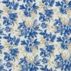 Blue Blossom Linen Mix Fabric