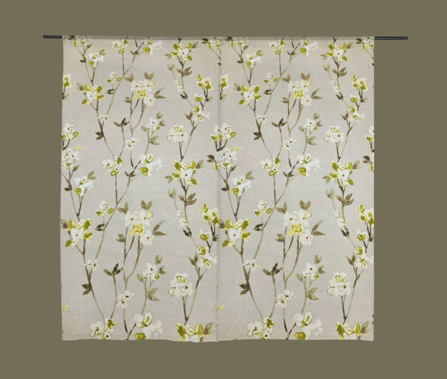 Watercolour Floral On Light Beige Panama Fabric 3 Watercolour Floral On Light Beige Panama Fabric - Image 3