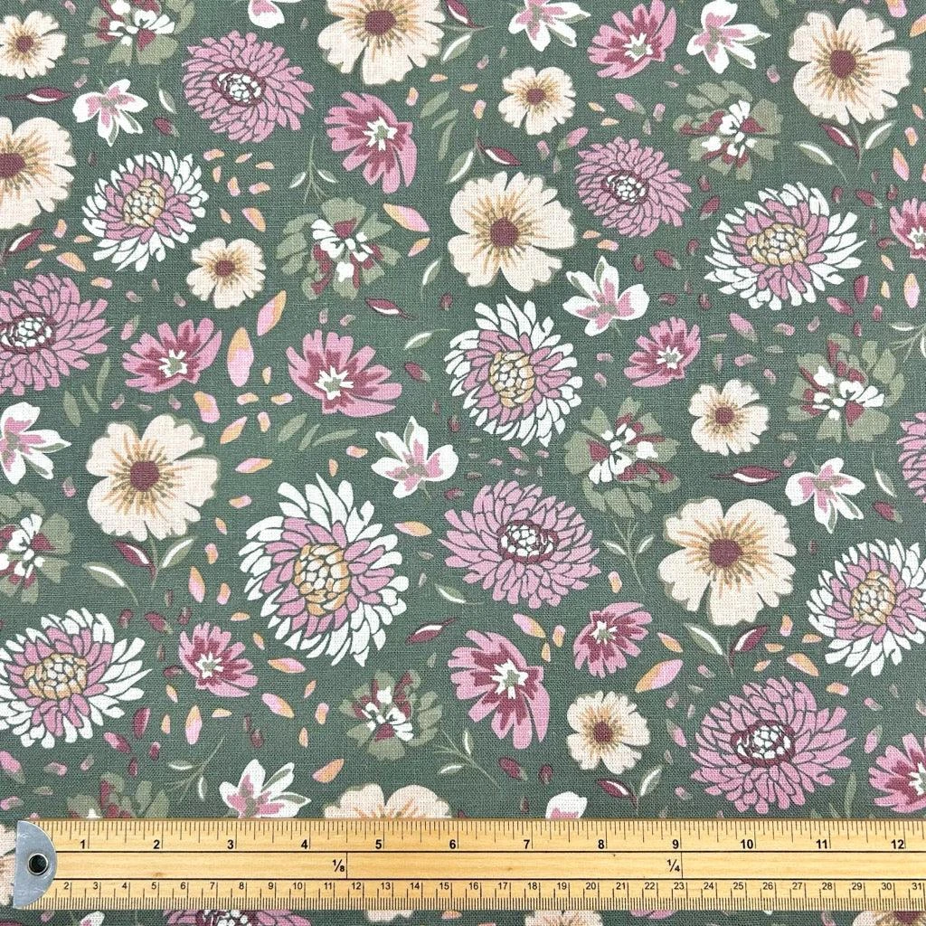 Breezy Blooms Linen Viscose Fabric 2 Breezy Blooms Linen Viscose Fabric - Image 2
