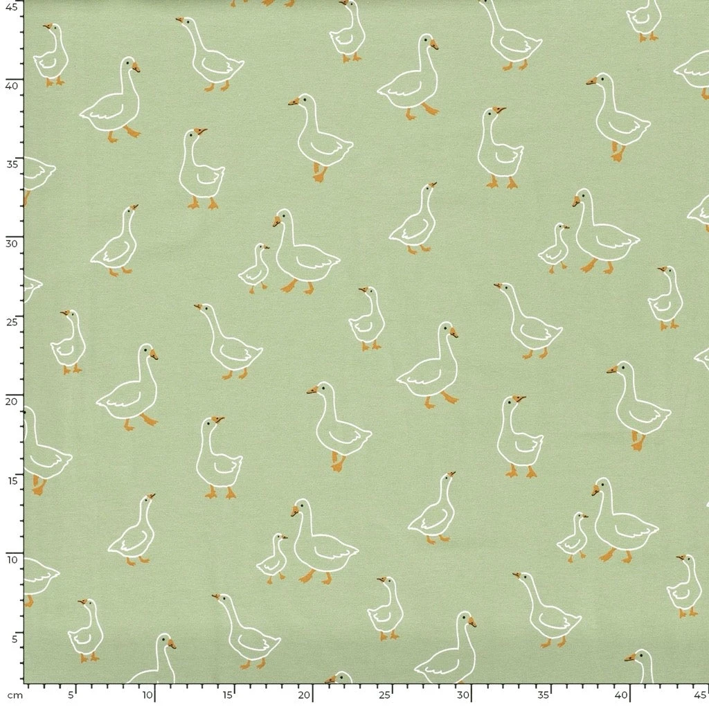 Goosey Grove Cotton Jersey Fabric 2 Goosey Grove Cotton Jersey Fabric - Image 2
