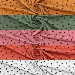 Black Raindrops Modal Jersey Fabric