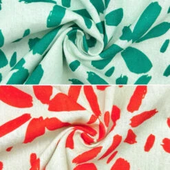 Paint Strokes Viscose Linen Fabric