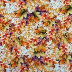 Autumn Scenery Viscose Twill Fabric