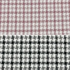 Checkered Squares Brushed Tweed Fabric