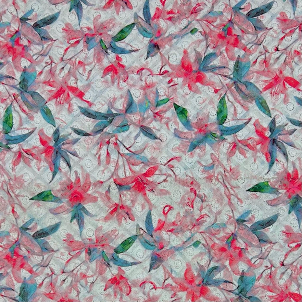 Floral Whisper Digital Embroidered Polycotton Fabric 3 Floral Whisper Digital Embroidered Polycotton Fabric - Image 3