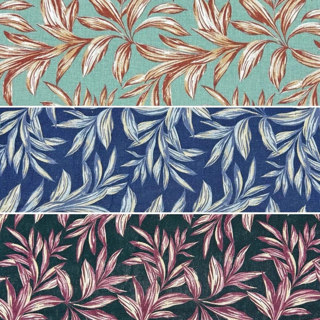 Tropical Oasis Linen Viscose Fabric 1 Tropical Oasis Linen Viscose Fabric