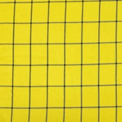 Yellow Checkered PolyViscose Fabric