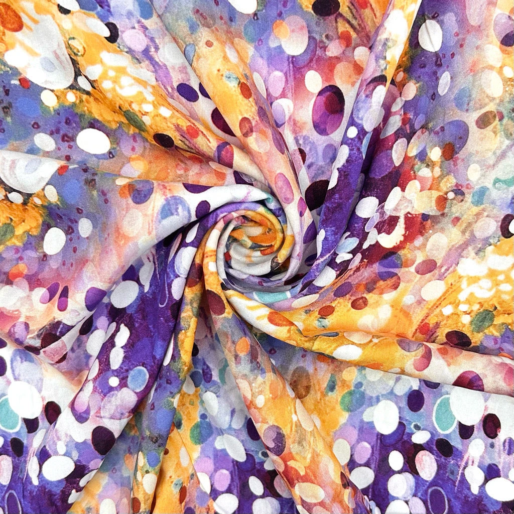 Vivid Drops Viscose Poplin Fabric 8 Vivid Drops Viscose Poplin Fabric - Image 8