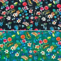 Vibrant Garden Viscose Twill Fabric
