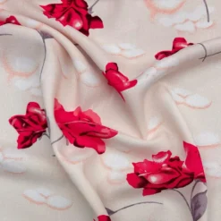 Roses And Spots Viscose Challis Fabric -Ernst Fabric Store 74B88531 6C6A 45C6 9539 78220072B2EE