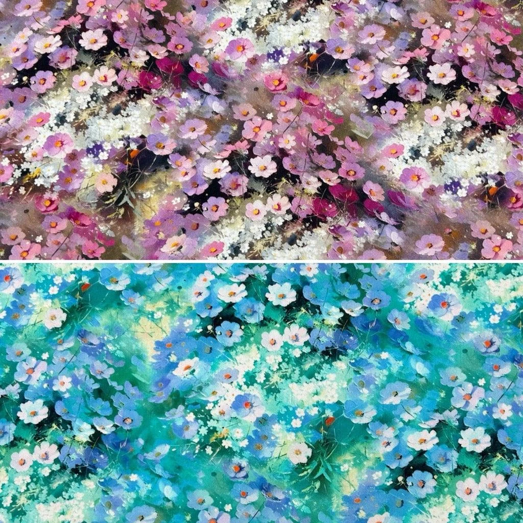 Elegant Gardens Viscose Twill Fabric 1 Elegant Gardens Viscose Twill Fabric