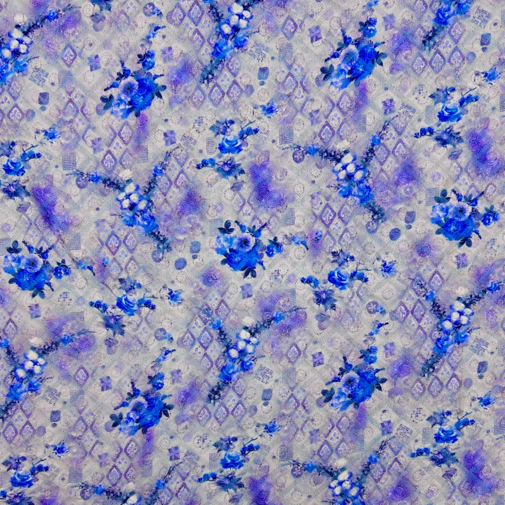 Rose Garden Digital Embroidered Polycotton Fabric 5 Rose Garden Digital Embroidered Polycotton Fabric - Image 5