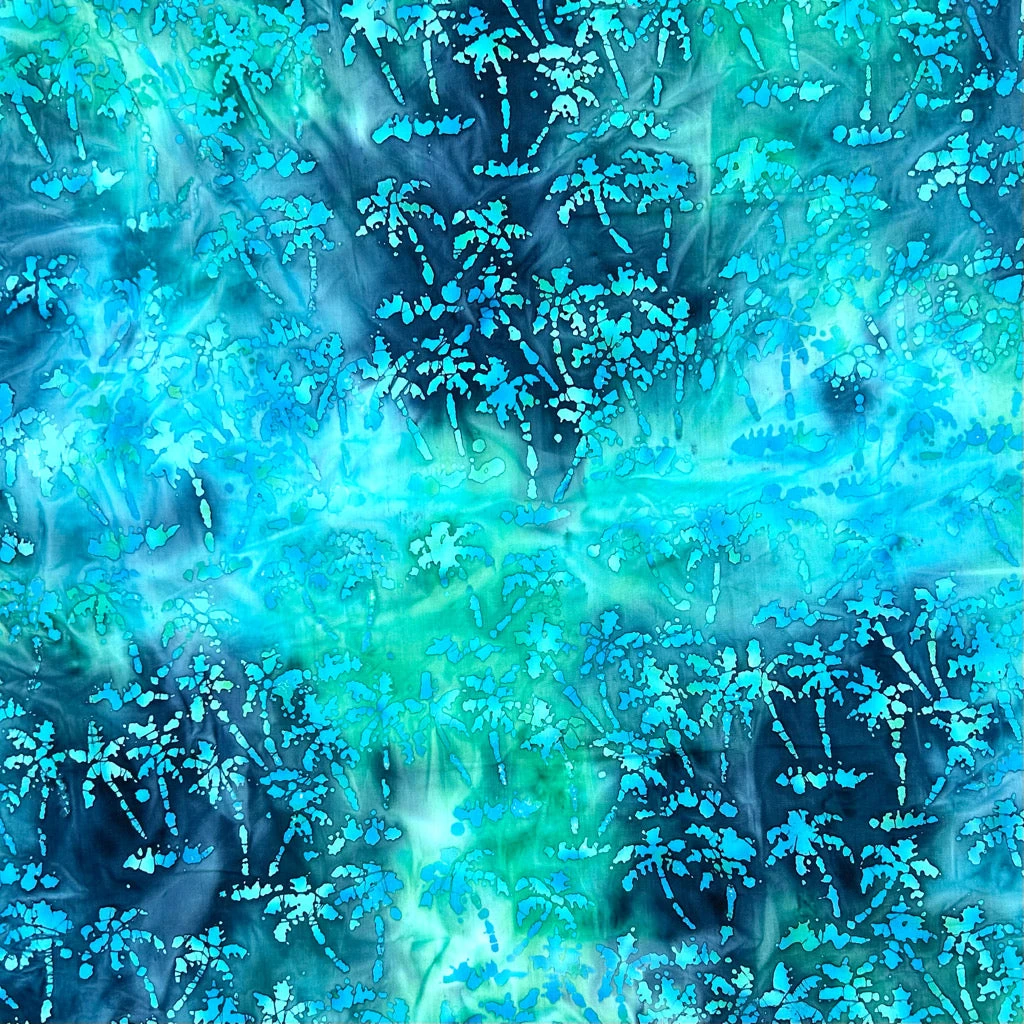 Palm Shadows Cotton Batik Fabric 3 Palm Shadows Cotton Batik Fabric - Image 3