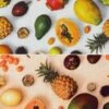 Tropical Fruits Cotton Canvas Fabric