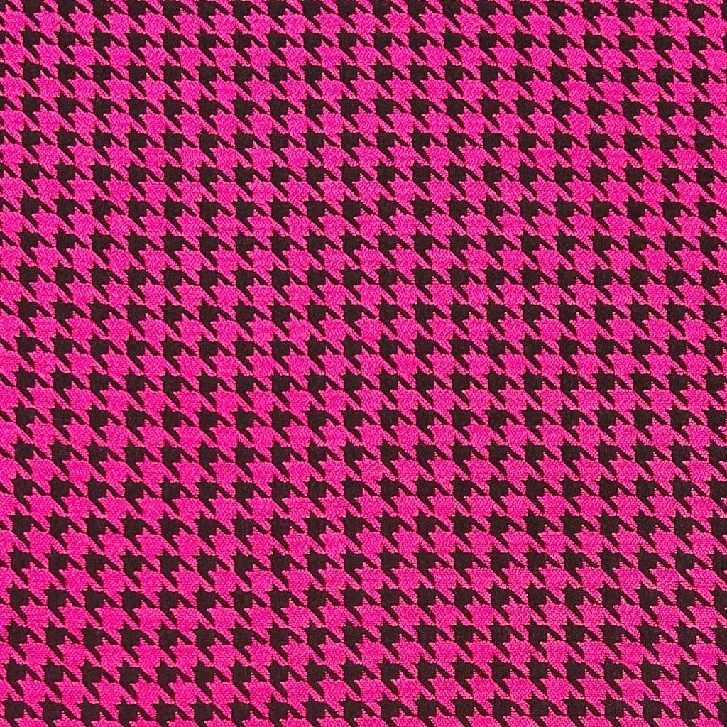 Hot Pink And Black Houndstooth Coating Fabric 1 Hot Pink And Black Houndstooth Coating Fabric