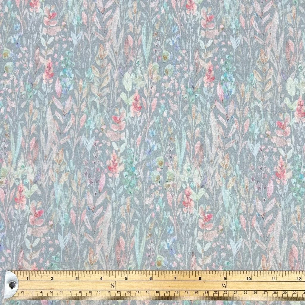 Busy Gardens Cotton Jersey Fabric 2 Busy Gardens Cotton Jersey Fabric - Image 2