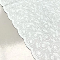 Elegant Whirl White Embroidered Cotton Fabric #12 -Ernst Fabric Store 7E22C775 13B0 4DCE B717 EBADBFB4C405